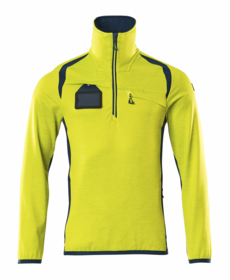 Mascot - Fleecetrøje Hi-vis 19303 gul/mørk petroleum