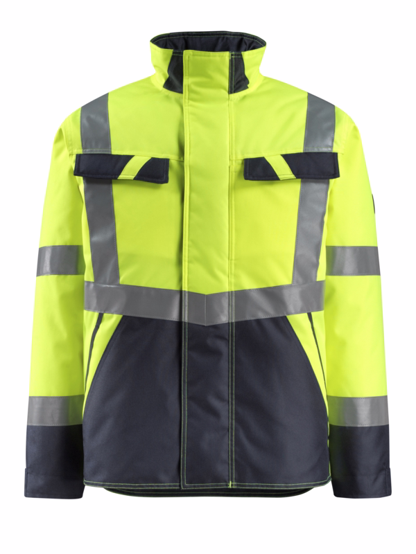 Vinterjakke Hi-vis 15935 gul/mørk marine, str. S