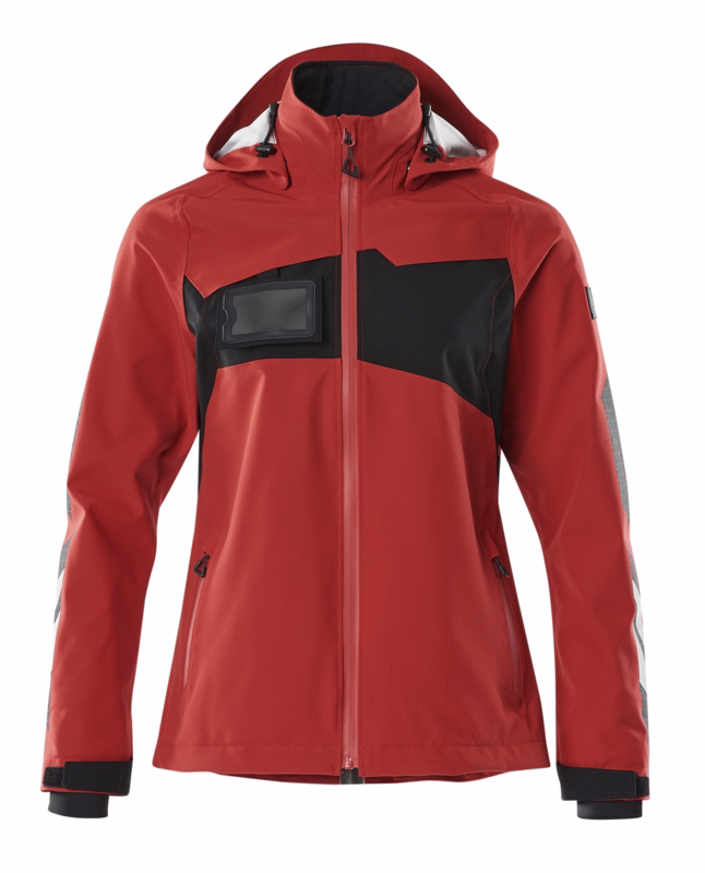 Skaljakke Dame 18011 signalrød/sort, str. 2XL