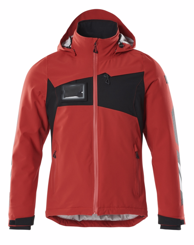 Vinterjakke 18035 signalrød/sort, str. 2XL