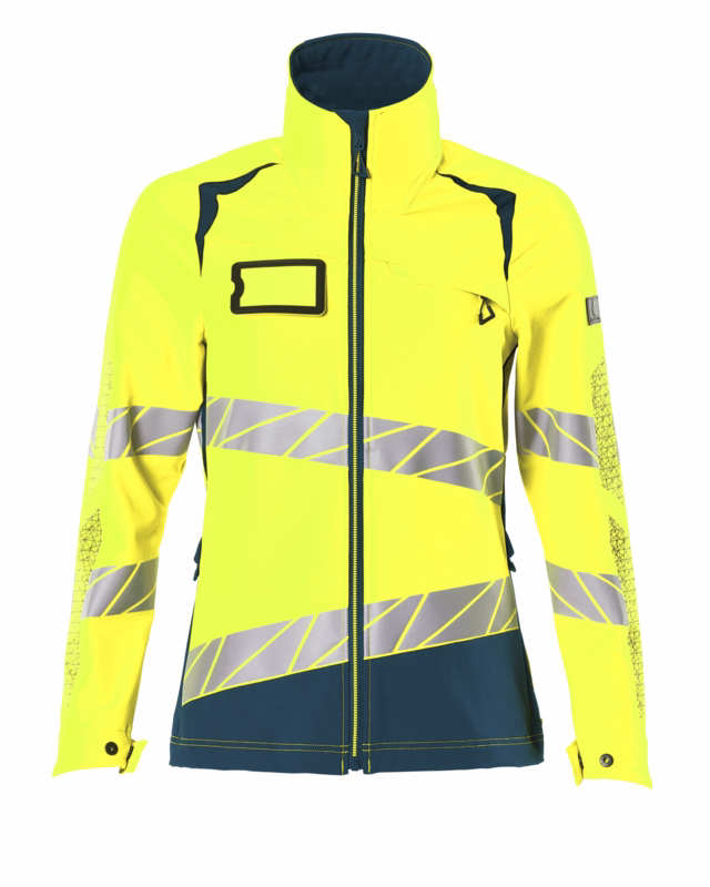 Arbejdsjakke Hi-vis Dame 19008 gul/mørk petroleum, str. XL