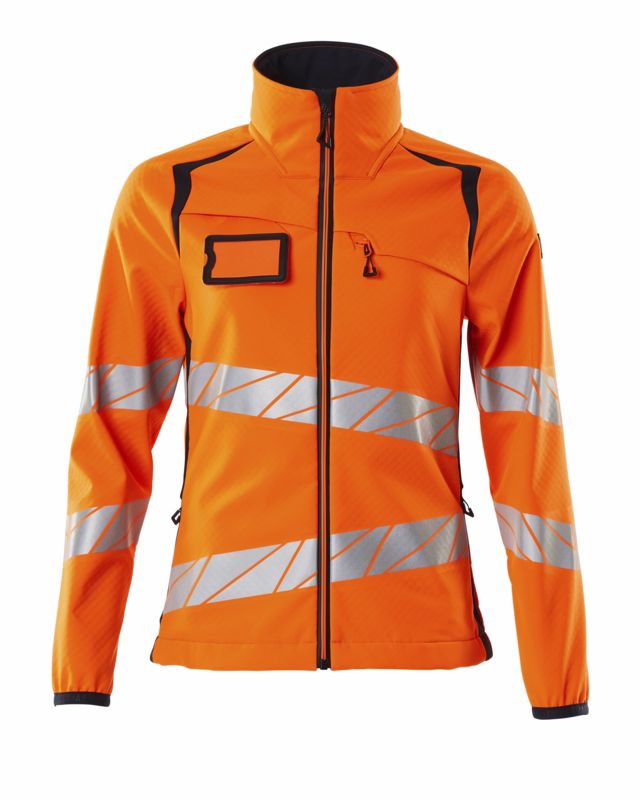 Softshell jakke Hi-vis Dame 19012 orange/mørk marine, str. M