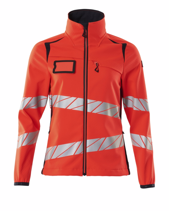 Softshell jakke Hi-vis Dame 19012 rød/mørk marine, str. XS