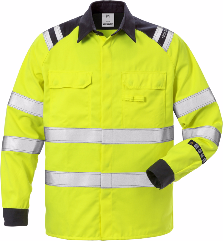 Arbejdsskjorte Hi-Vis 124178 Gul/marine, str. S