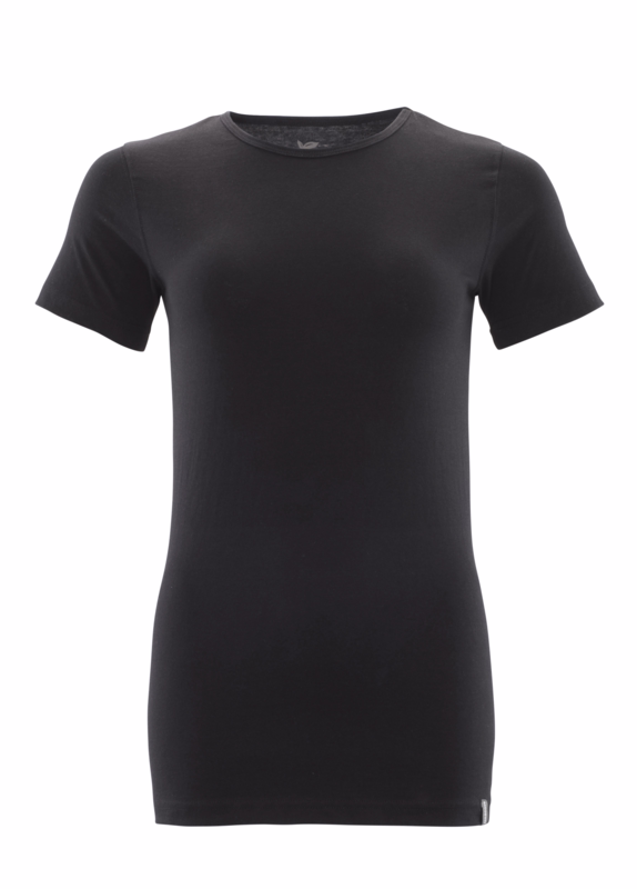 T-shirt Dame 20392 dyb sort, str. XS
