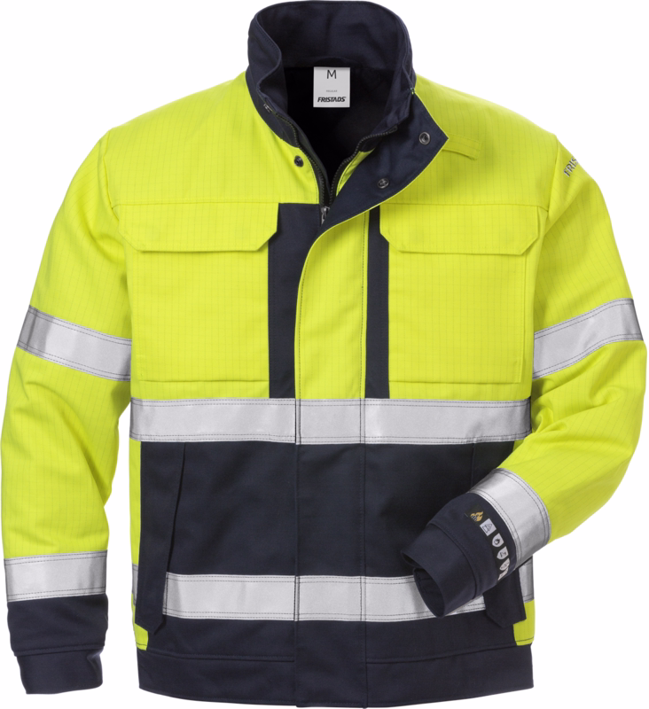 Vinterjakke 4588 Flame Hi-vis gul/marine, str. XL