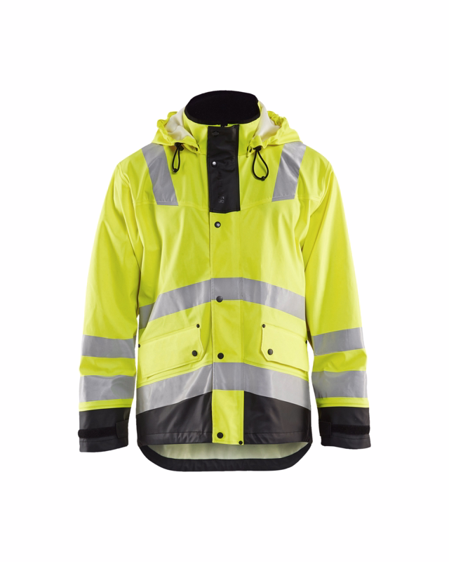 Regnjakke Hi-vis 4302 gul/sort, str. XS