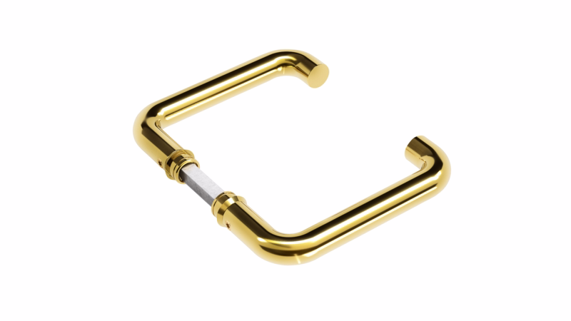 Dørgreb mess U-form Ø16 u/roset 58-82 P1010.90CD