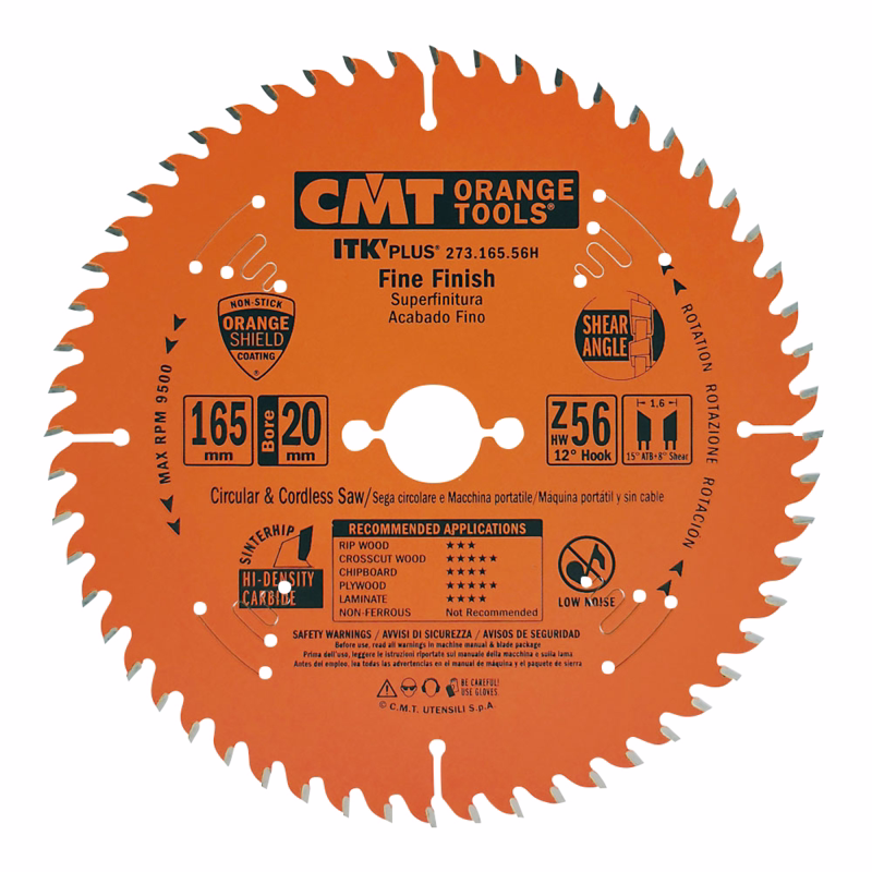 Rundsavklinge Ø165x1,7x20 mm Z56 Træ