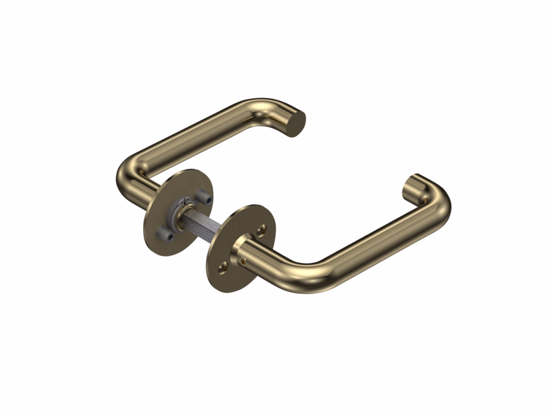 Dørgreb mess U-form Ø16 massiv cc38, 34-58 P1010.95AB