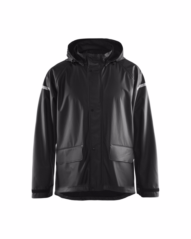 Regnjakke 4311 sort, str. 4XL