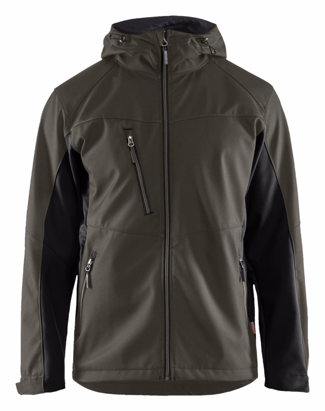 Softshell jakke 4753 olivengrøn/sort, str. 2XL