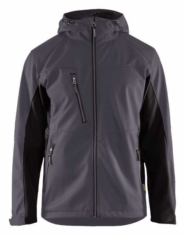 Softshell jakke 4753 mellemgrå/sort, str. 2XL