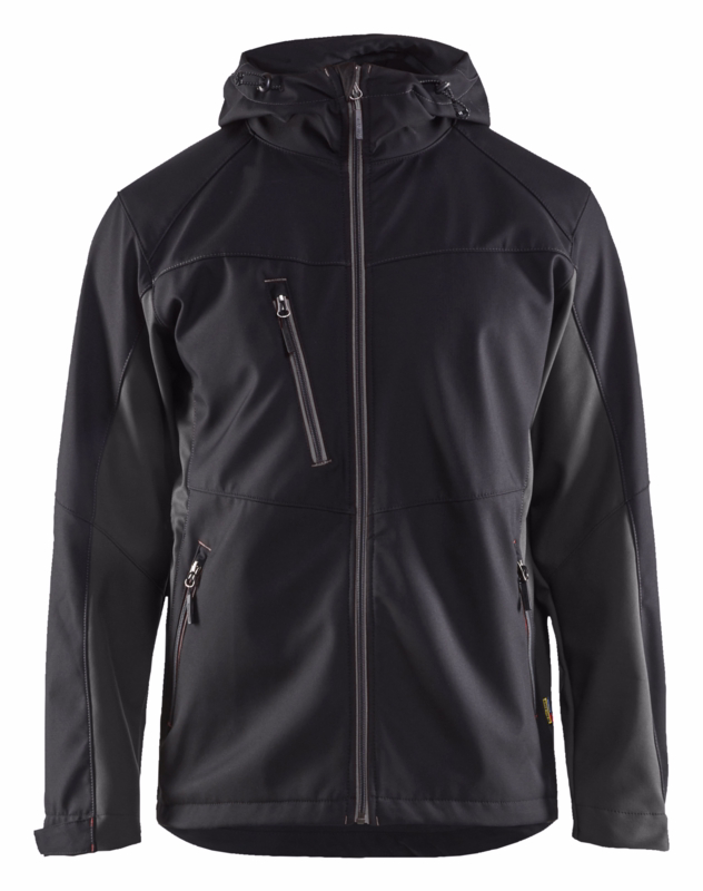 Softshell jakke 4753 sort/mørk grå, str. 2XL
