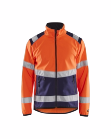 Blåkläder - Softshell jakke Hi-vis 4877 orange/marineblå