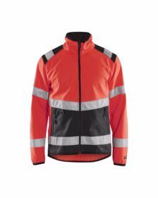 Blåkläder - Softshell jakke Hi-vis 4877 rød/sort