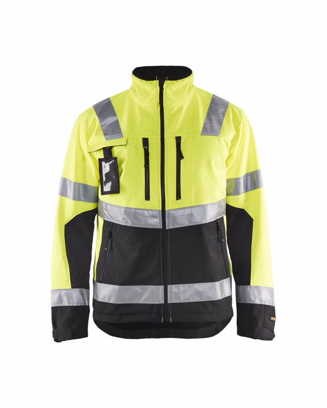 Softshell jakke Hi-vis 4900 gul/sort, str. XL