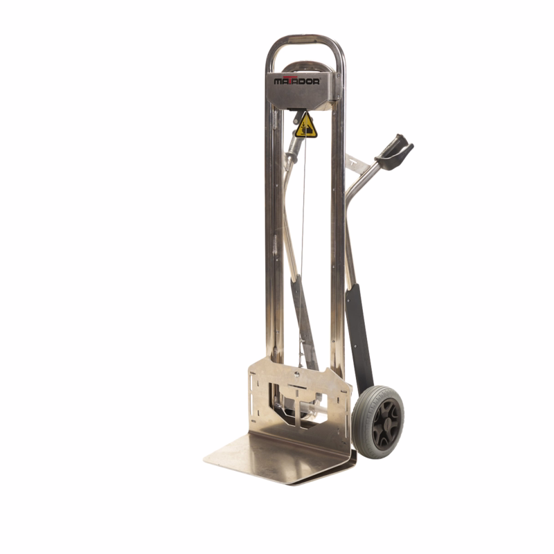 Sækkevogn alu med lift 200 kg