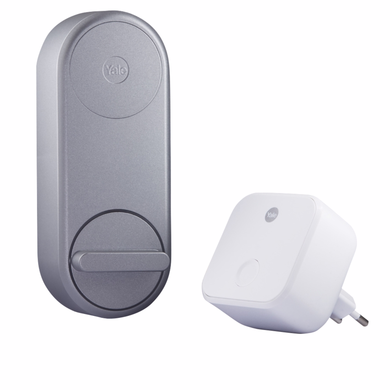 Lås Linus smart sølv + Connect Wi-Fi Bridge