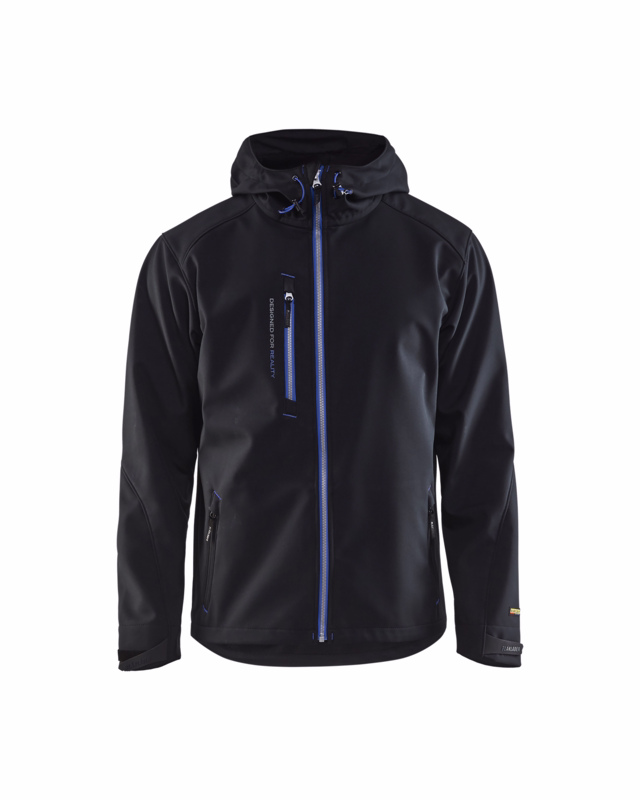 Softshell jakke 4949 sort/koboltblå, str. XS