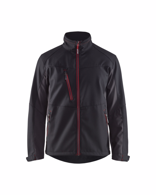 Softshell jakke 4950 sort/rød, str. XL