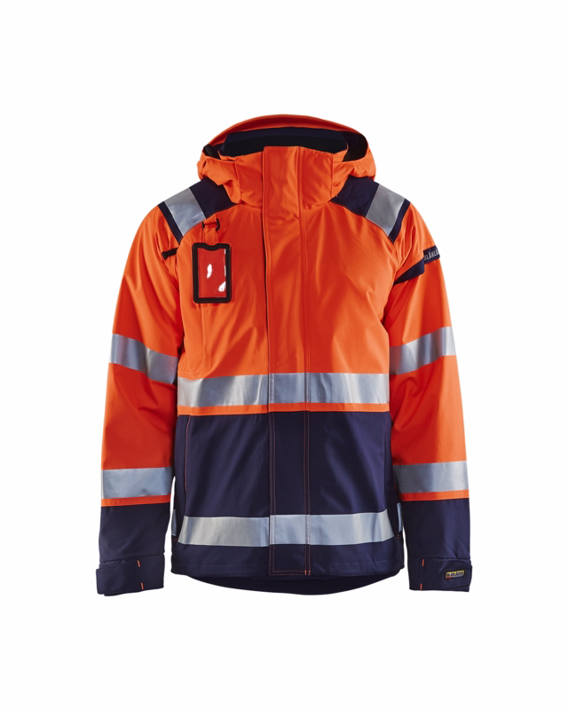 Skaljakke Hi-vis 4987 orange/marineblå, str. 3XL