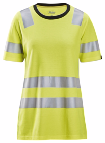 Snickers - T-shirt Hi-viz Dame 2537 gul