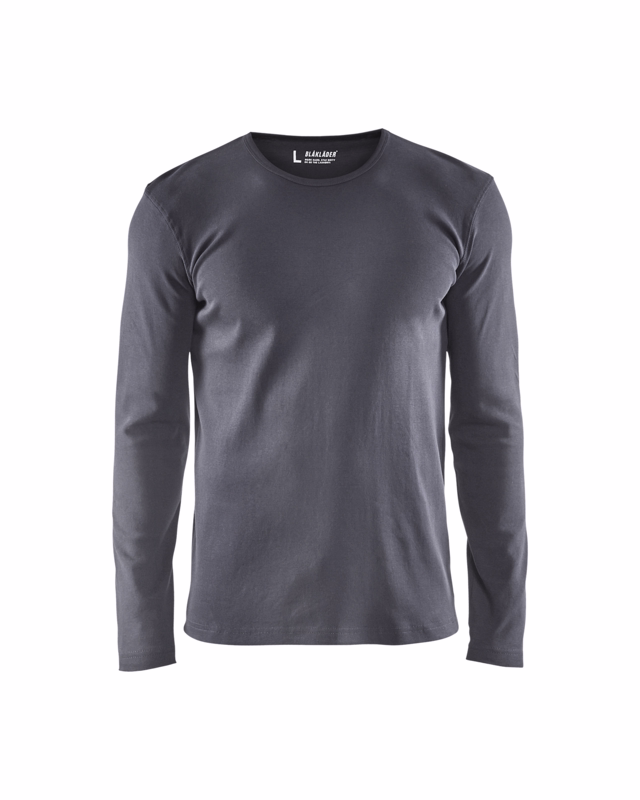 T-shirt L/Æ 3314 grå, str. M