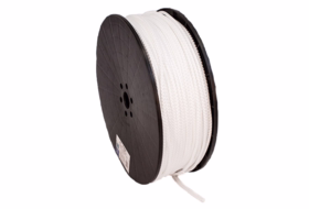 Roliba - Flagline hvid X-flet. m/hjerte 5 mm x 220 m