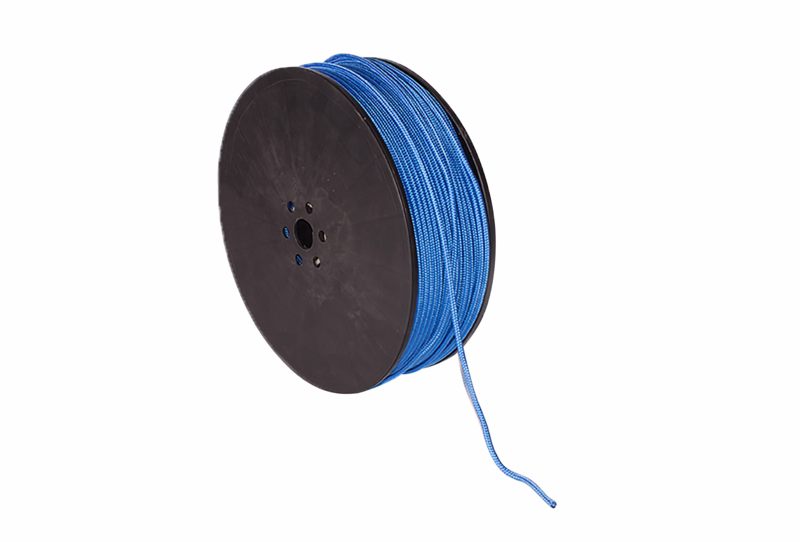 Flisesnor blå  med hjerte, 5 mm x 220 m