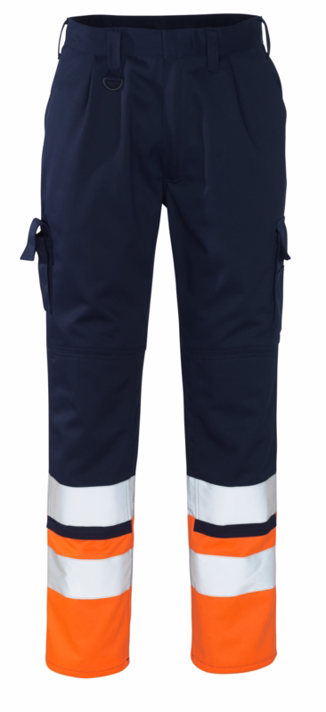 Arbejdsbuks Hi-vis 12379 marine/orange, str. 82C46