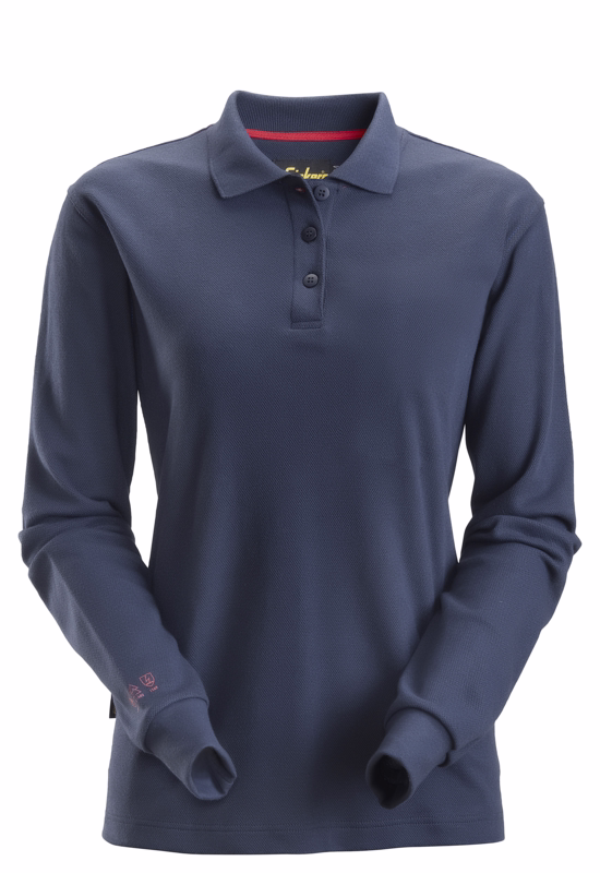 Poloshirt langærmet Dame 2667 navy, str. 2XL
