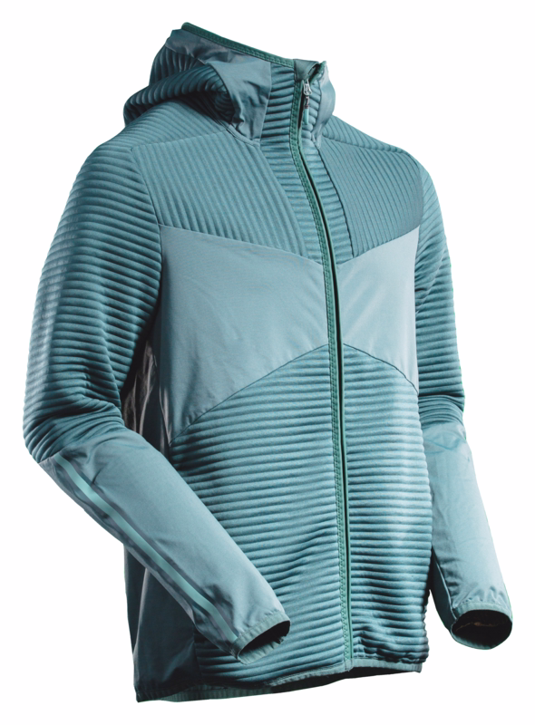 Fleece hættetrøje 22603 m/lynlås Lys skovgrøn, str. L