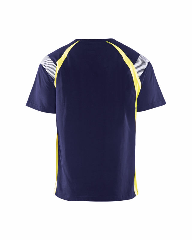 T-shirt Hi-vis 3332 marineblå/gul, str. 4XL