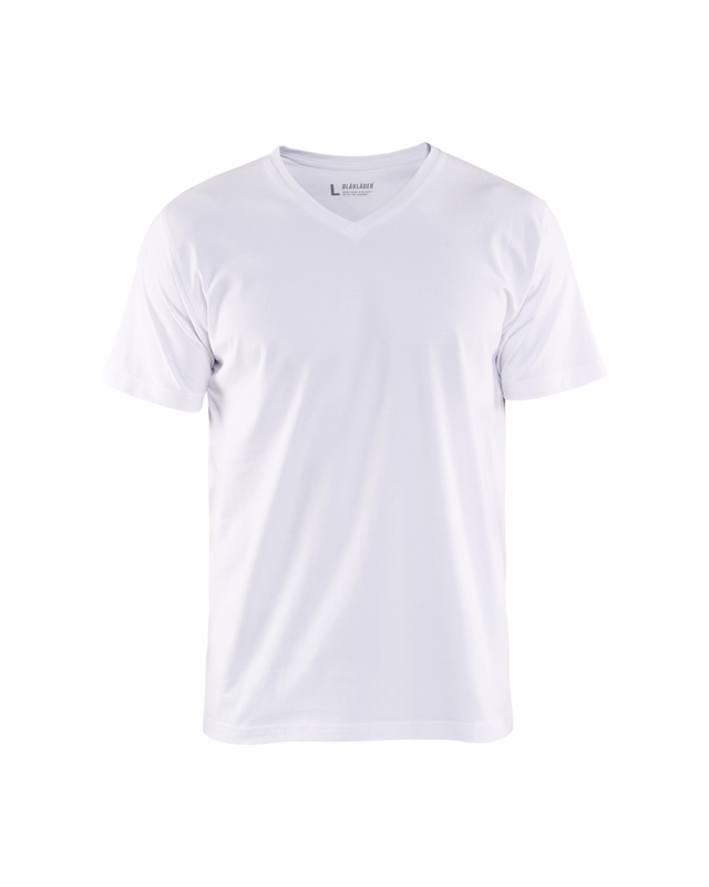 T-shirt V-hals 3360 hvid, str. XL