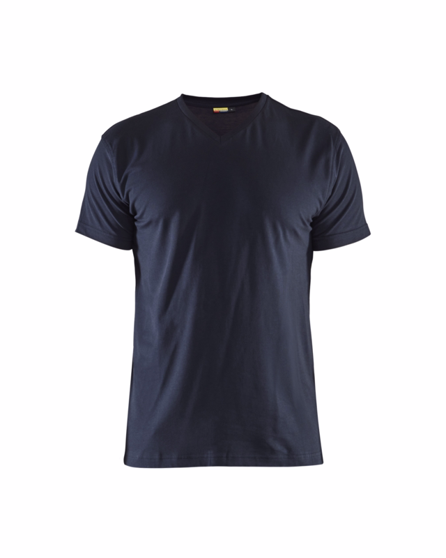 T-shirt V-hals 3360 mørk marineblå, str. 2XL