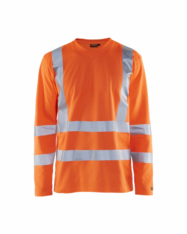 T-shirt L/Æ Hi-vis 3381 orange, str. L