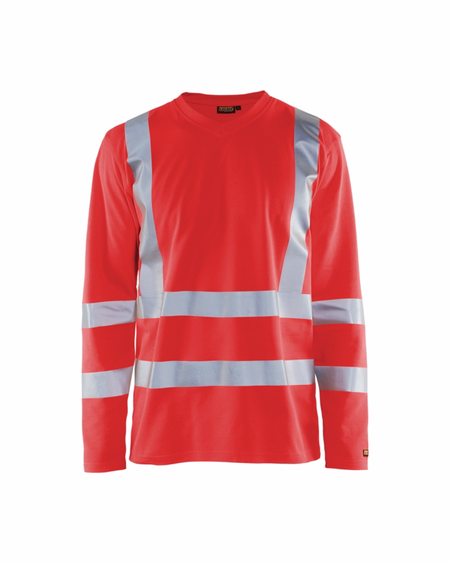 T-shirt L/Æ Hi-vis 3381 rød, str. XL