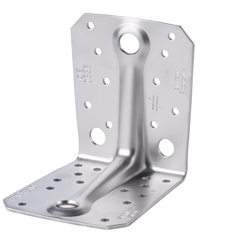 Vinkelbeslag 105 m/ribbe rustfri A4