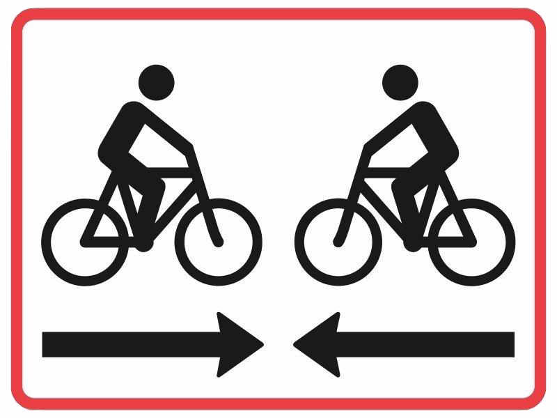 Undertavle UB11.2 - 35x50 cm "Modkørende Cyklister"