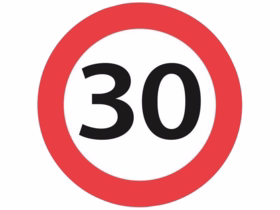  - Forbudstavle C55 30 km