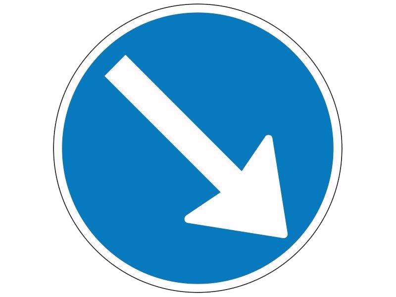 Påbudstavle D11.1 Påbudt kørselsretning