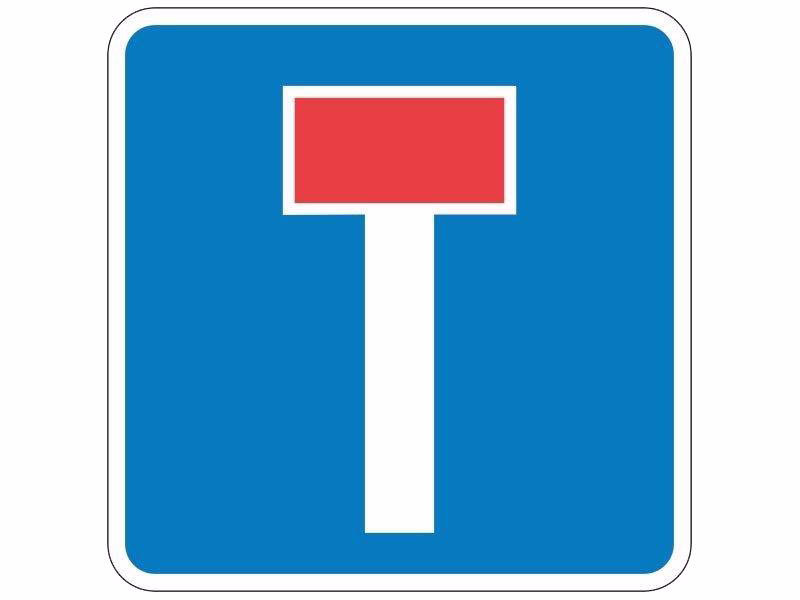 Oplysningstavle E18 Blind Vej