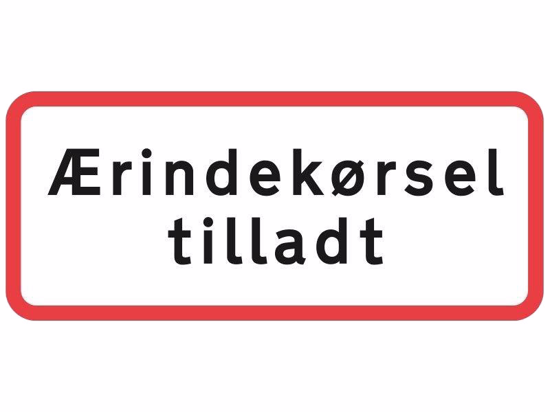 Undertavle UC20.2 Ærindekørsel tilladt