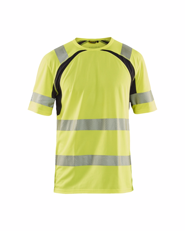 T-shirt Hi-vis 3397 gul/sort, str. XL
