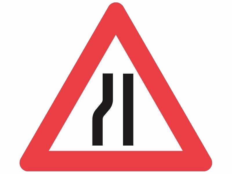 Advarselstavle A43.2 Indsn. vej, venstre