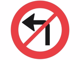  - Forbudstavle C11.2 Venstresving forbudt