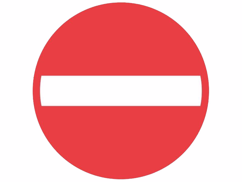 Forbudstavle C19 Indkørsel forbudt Ø70 cm