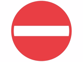  - Forbudstavle C19 Indkørsel forbudt Ø70 cm