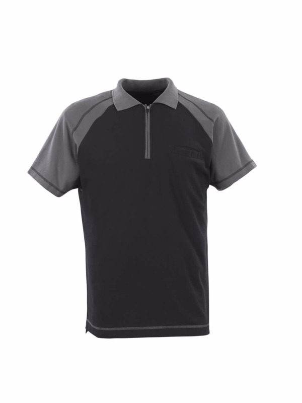 Poloshirt 50302 sort/antracit, str. S